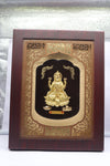 Shri Laxmi Mata Murti – Brown & Golden Frame Idol for Prosperity”