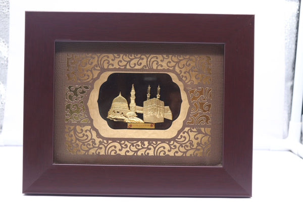 Premium Golden & Maroon Framed Murti – Decorative Home Idol”