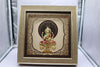 Shri Laxmi Mata Murti – Golden Idol with Elegant Brown Frame”