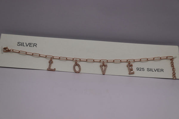 Rose gold 'LOVE' bracelet