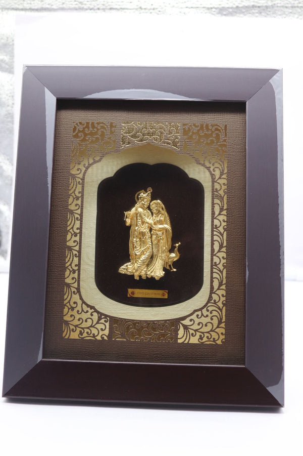 “Shri Radha Krishna Murti – Exquisite Golden Idol for Home & Pooja”